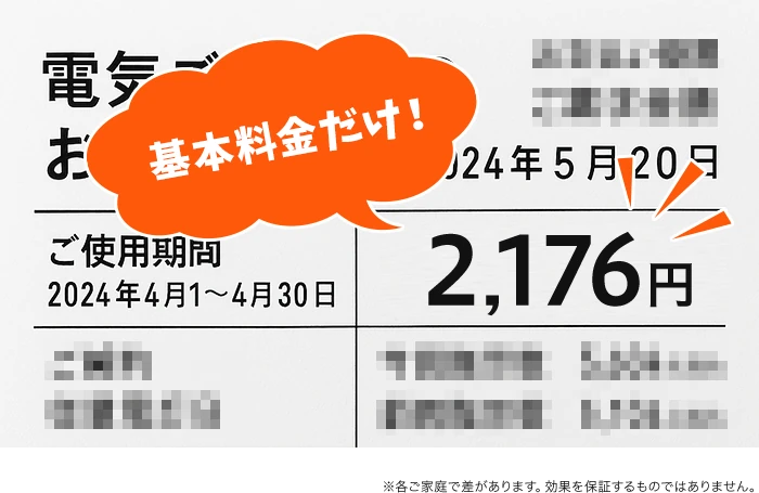 基本料金だけ！